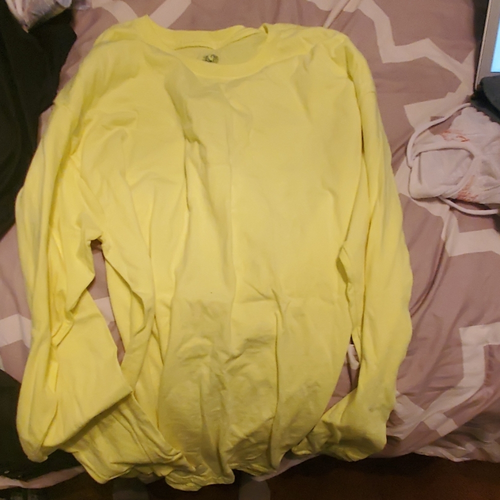 Yellow neon long sleeve shirt